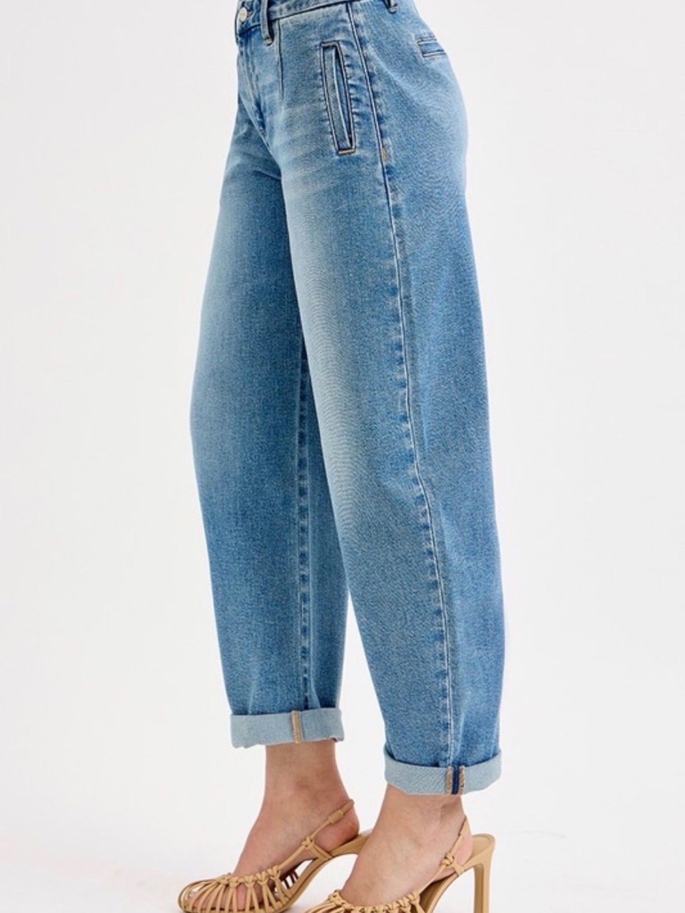 Risen Barrel Roll Up Jeans - Size 13 (31 waist) - Picture 2 of 3